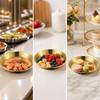 Stainless Steel Pizza Plate Food Safe Dinnerware for Everyday Dining, Catering