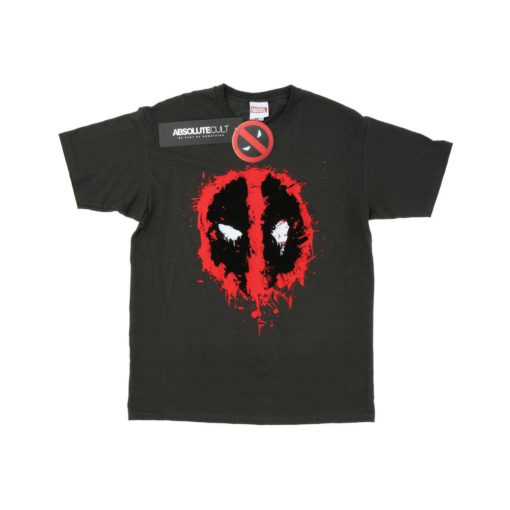 Deadpool Mens Splat Face Cotton T-Shirt