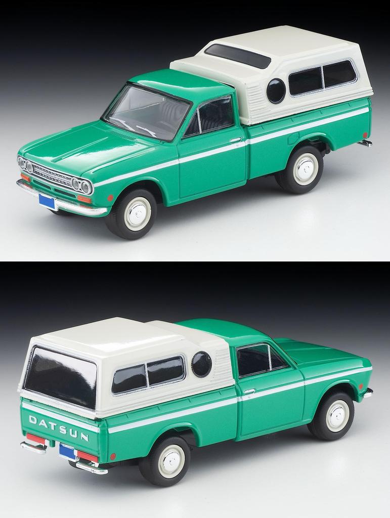 TOMYTEC Tomica Limited Vintage 1/64 Scale LV-194b Datsun Truck, North American Specification, Green, Finished Product