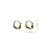 Minimalist Gold Geometric Ear Hoops - Simple Copper Ear Cuffs for Women, Elegant Light Luxury Earrings