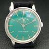VINTAGE FAVRE LEUBA TWIN POWER 253 HAND-WINDING SWISS MENS GREEN WATCH A702048-5 R208-a702048