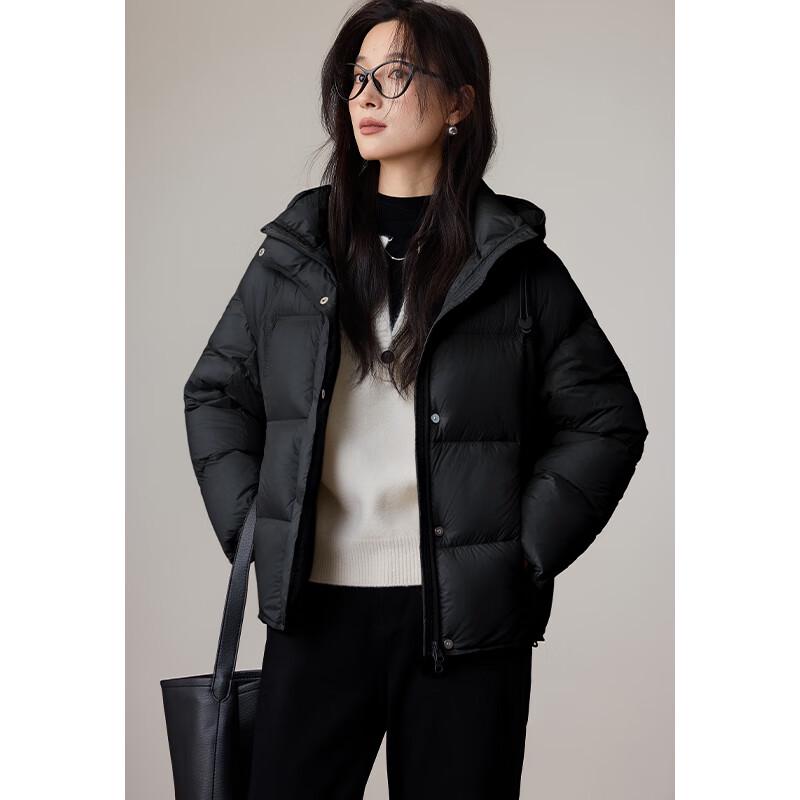 

VICTORIA&VERA Women s Short Drawstring Hooded Down Jacket V9019R18 M