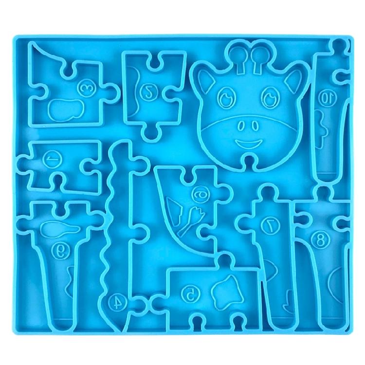 Epoxy Resin Molds Puzzle Silicone Casting Molds Unique Tyrannosaurus Puzzle синий