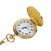 Large Chunky Gold Double-Sided Quartz Pocket Watch with Engraving