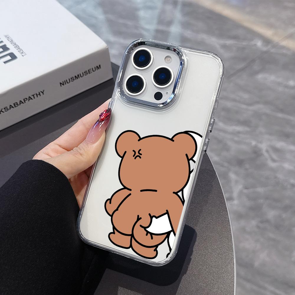 

HOT Cartoon Funny Bear Couple Phone Case For Google Pixel 10 9 8 7 8A 9A XL Pro 4G 5G Transparent Soft Silicone TPU Back Cover Pixel 8 Pro 5G