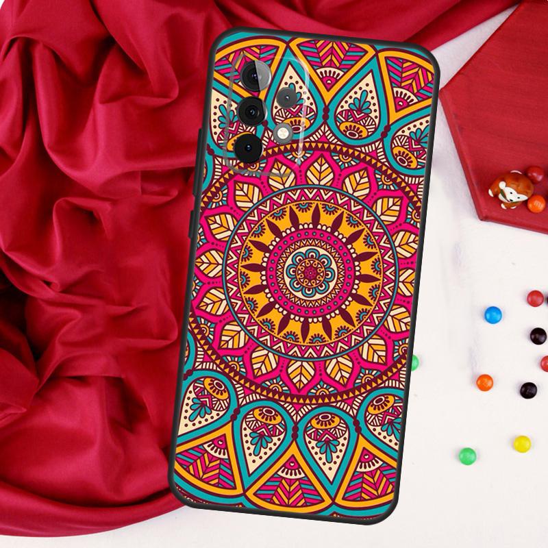 Floral Flower Mandala Design For Samsung Galaxy A15 A55 A53 A33 A35 A22 A32 A52 A54 A34 A14 A56 A36 A26 A16 A05 A06 Case
