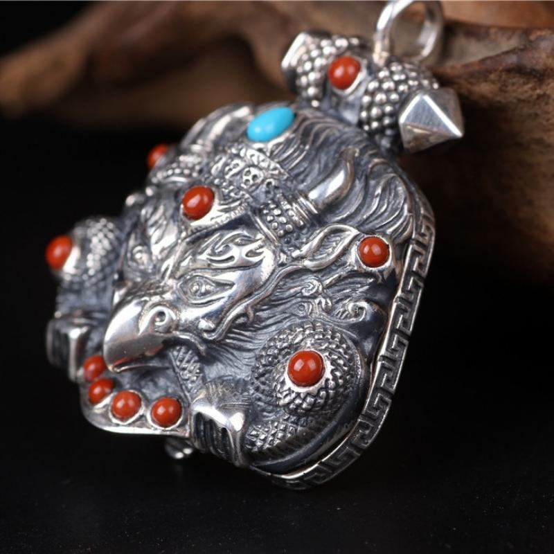 

Necklace Dapeng-winged Bird Gawu Box Can Be Opened to Hold Gawu Pendants for Men and Women 50CM(Necklace Size)