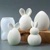 3D Bunny Candle Molds Silicone Easter Silicone Candle Molds Rabbit Molds for Candle Epoxy Resin Soap Wax Polymer Clay Home Decor