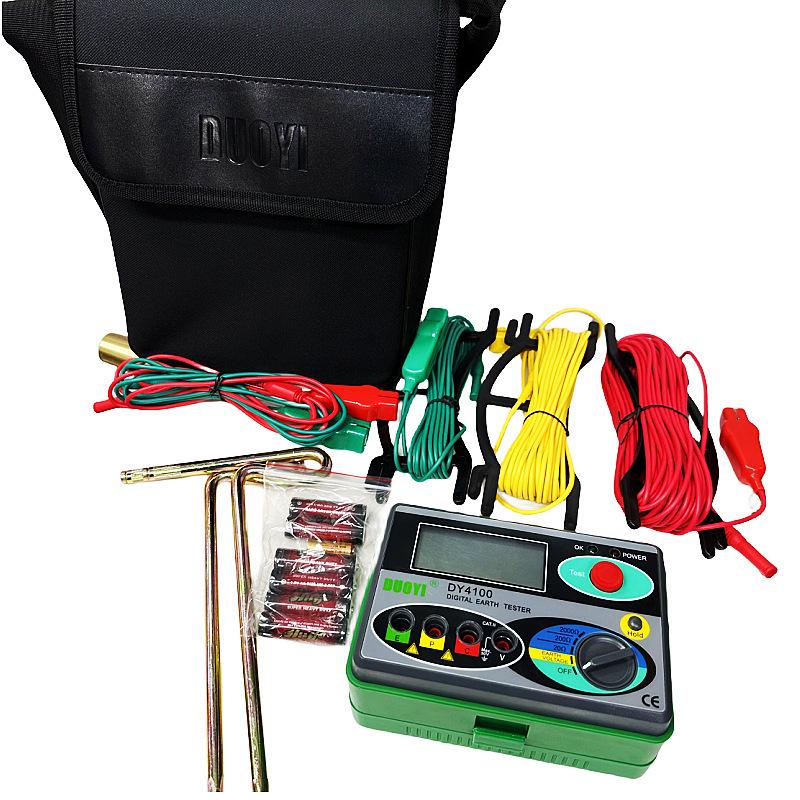 DY4100AB Ground Resistance & Soil Resistivity Tester - Digital Megohmmeter for Lightning Protection