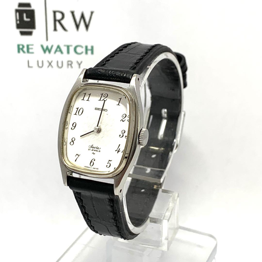 

[USED] A5348 SEIKO 11-4599 Hand-wound Watch with Oval Case