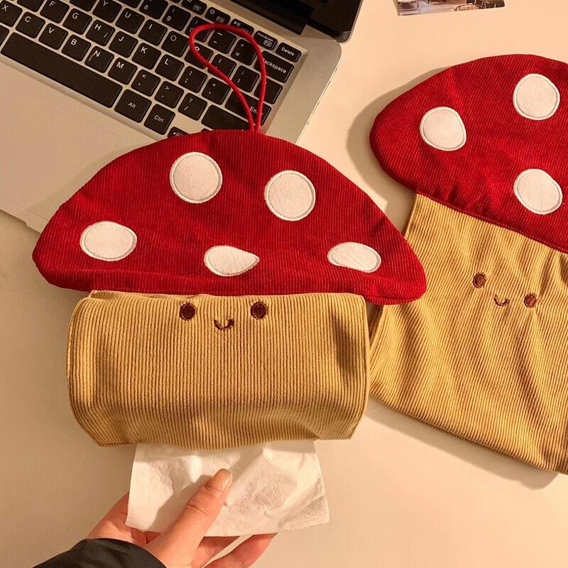

Fabric Mushroom Wall-mounted Tissue Holder