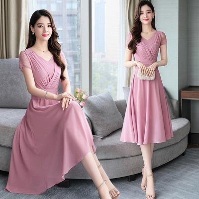 Maxi Abito in Chiffon con Dettagli Raffinati, Sofisticato Abito Estivo da Donna Moda Lusso di Alta Gamma