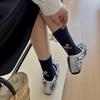3 Pairs New Mid-calf Socks with Cute Bow At The Heel Women's Slouch Socks Spring/Summer