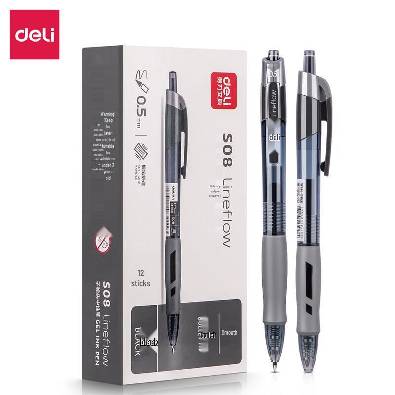 Deli S08 0.5mm Ret retractable Gel Pen