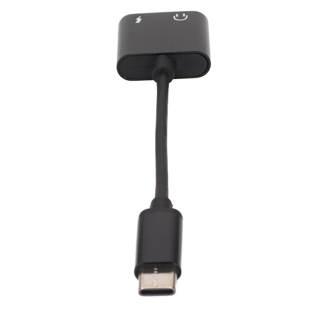 2 in 1 Headphone Adapter Type C to 3.5mm Port Charging Port   Portable Earphone Converter