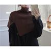 Scarf women's winter new fashion outer pullover scarf women's solid color neck cover wool knitted sweater shawl
