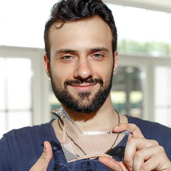 Beard Shaping Template Stencil Comb Hair Shaper Men Shave Grooming Styling Tool