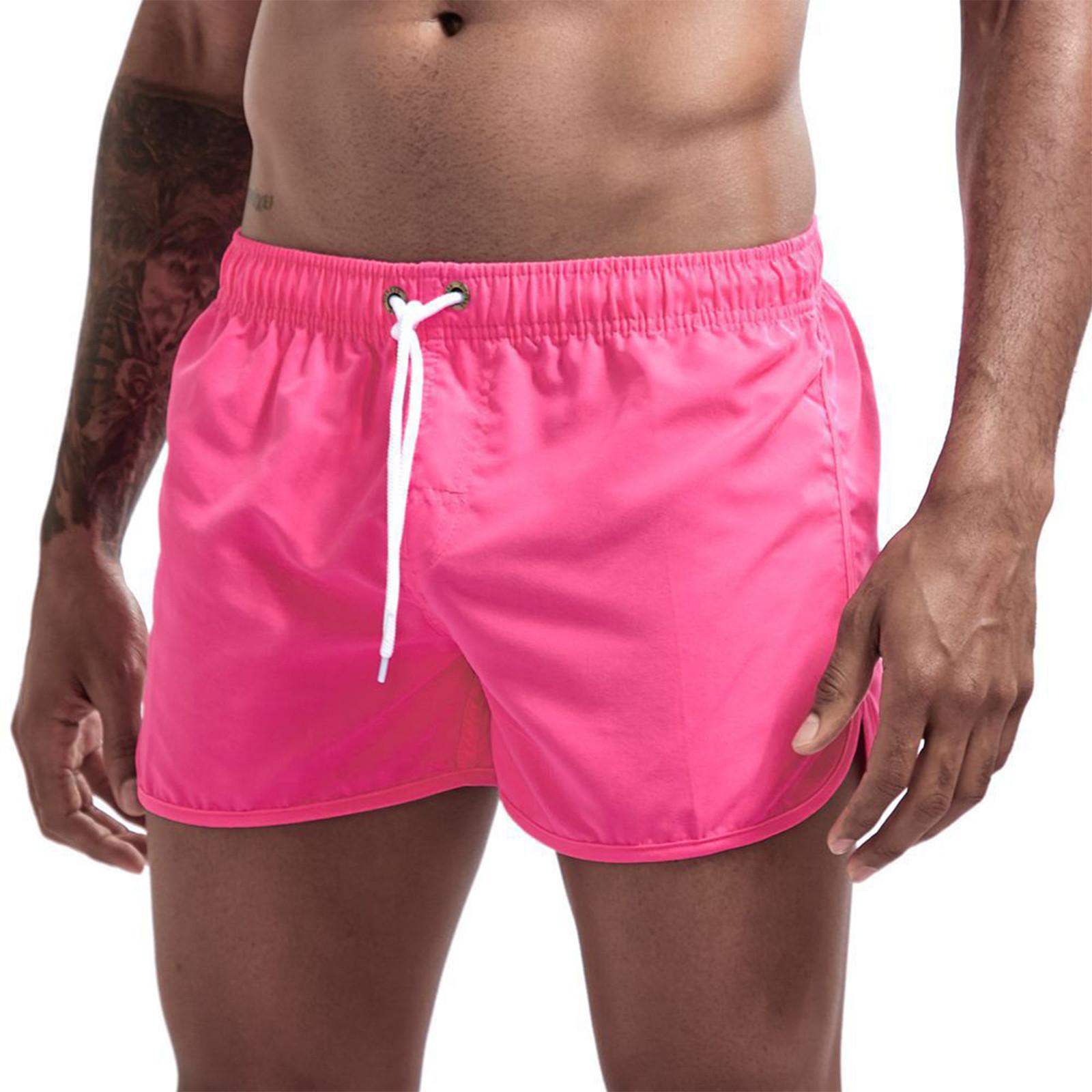 2026 Men s Beach Casual Beach Pants Printed Waterproof Five Pants Swim Shorts Shorts M