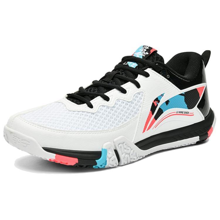 Li Ning Saga 2 Lite Low Top Badminton Shoes Unisex White AYTT003-2