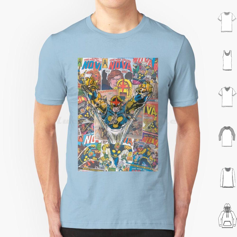Vintage Comic Nova T Shirt Cotton Men Women DIY Print Vintage Comic Nova Superhero