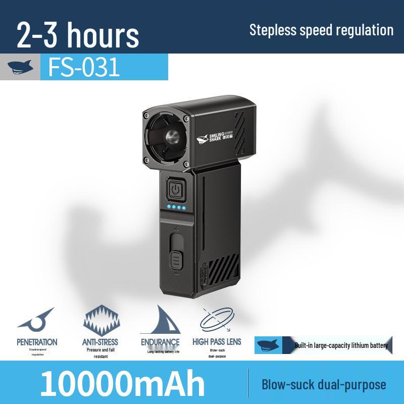 Portable Turbo Fan with Vacuum & Stepless Speed - High Power Hair Dryer for Outdoors 72x32x119mm