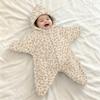 Infant Flannel Swaddle Blanket with Leopard and Polka Dot Print and, Sleep Sack Wrap, Cozy Travel Swaddle for Outdoor Use