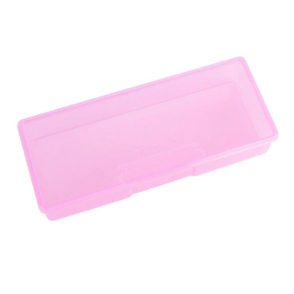 Transparent Storage Box with Holes for Makeup Brushes Nail Art Tools Organizer Portable Compact Design Durable Plastic Container