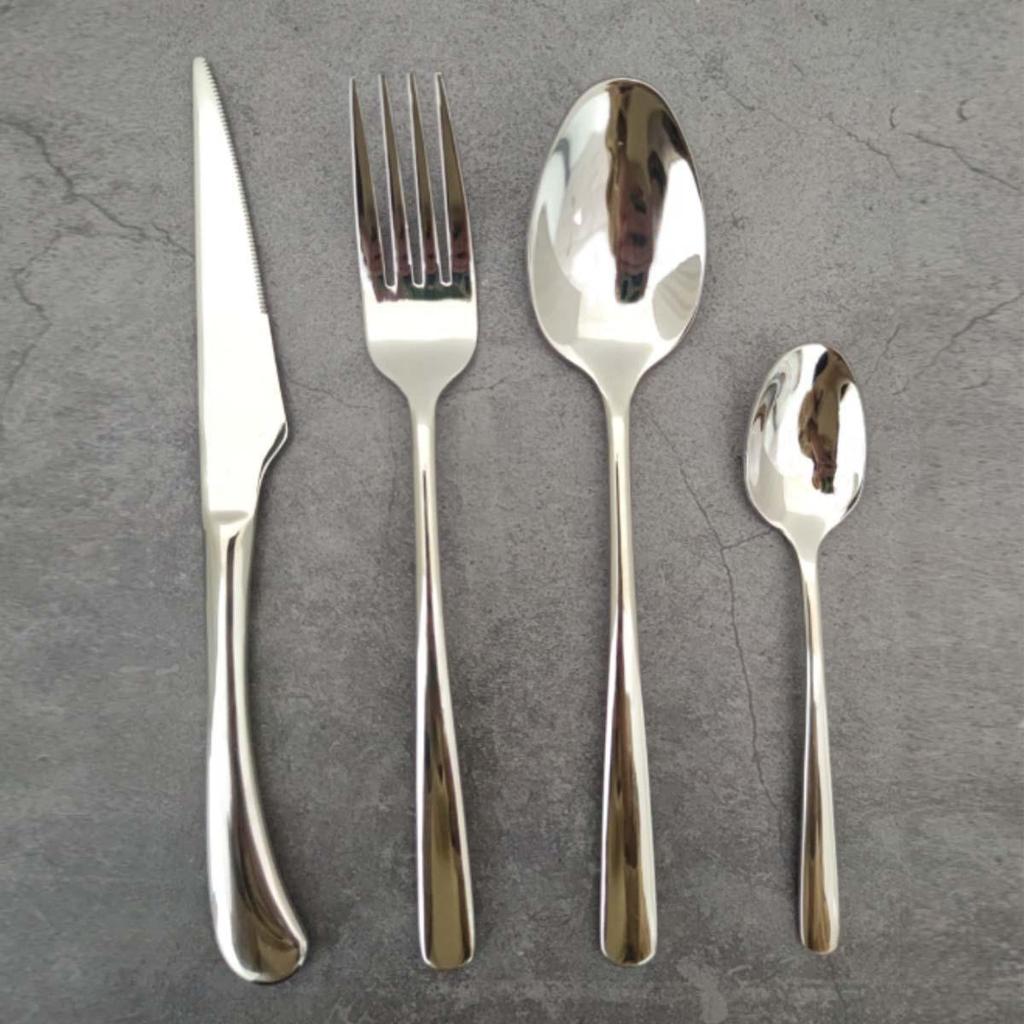 Premium Western Dinnerware Set: Elegant 304 Stainless Steel Knife, Fork & Spoon for Hotel, Restaurant, Wedding, and Home Use.