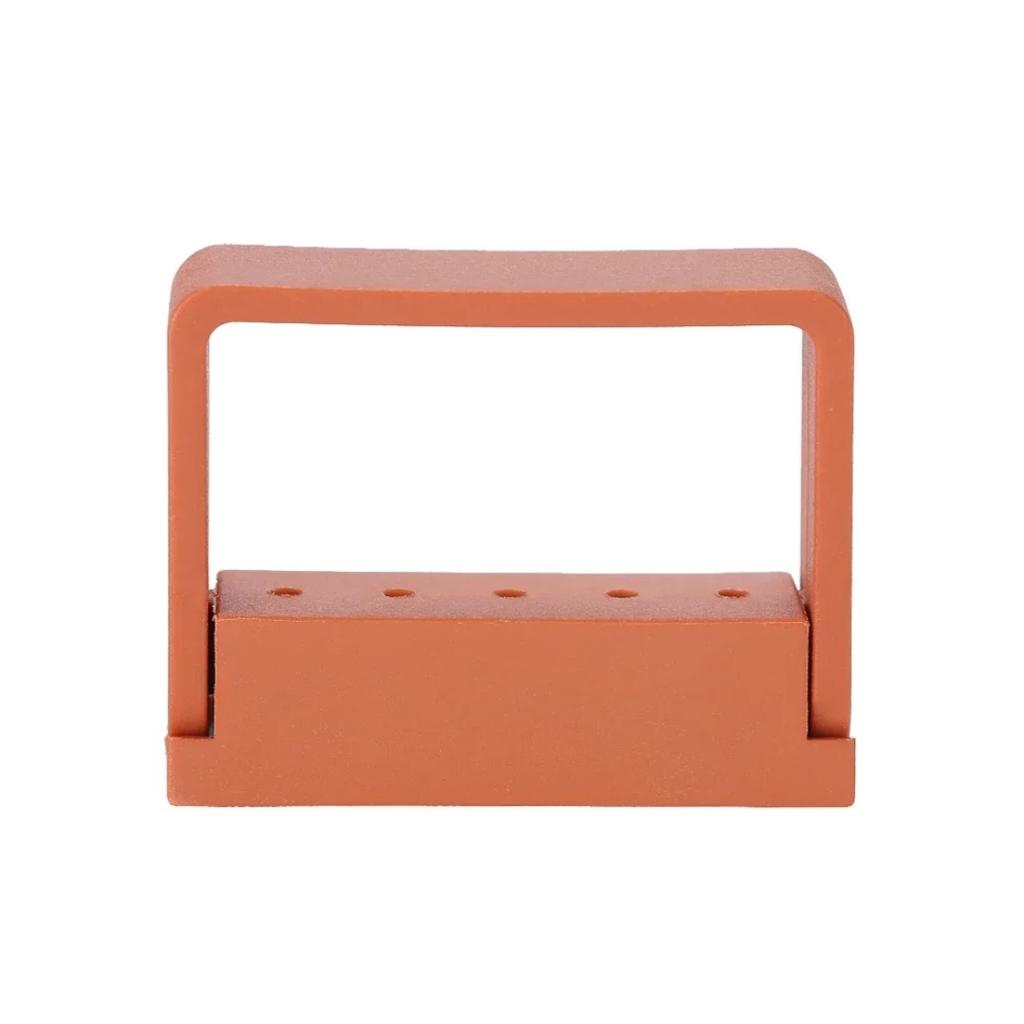 5-Hole Dental Bur Holder High-Speed Autoclavable Drill Stand With Disinfection Box Organizer Storage Case For Dental Tools