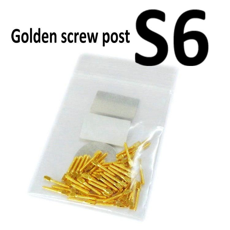 Dental Golden Plated Screw Post 50Pcs Bag High Quality Dentist Tool for Dental Restoration
