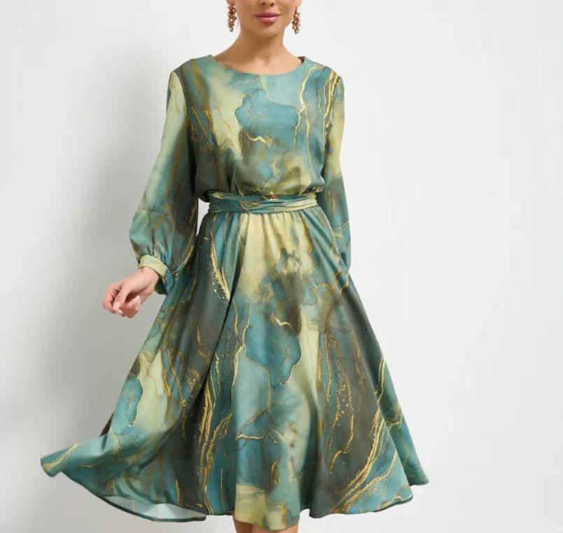 2026 Spring/Summer European & American Fashion Round Neck Dress Size: M