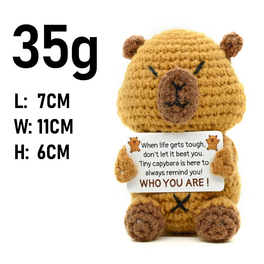 AnimalSeries-Positive Energy WildAnimals Crochet Doll Handmade Knitted Decor Ornament Encouragement Card Mini Desk Decor Gift