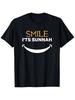 1pc Mens Clothes Smile Sunnah Print Black TShirt Unisex Casual Crew Neck Tshirt Plus Size Men's Clot