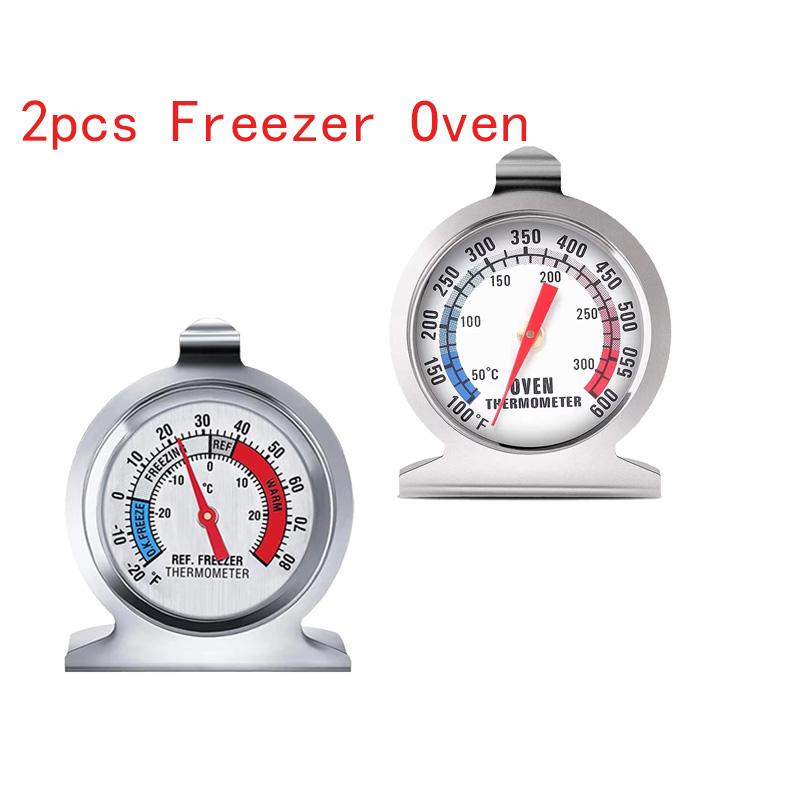 1PCS Freezer Oven Thermometer Bbq Grill Temperature Gauge Best Accurate Stainless Steel Safe Cooker Thermo Meters Baking Tools