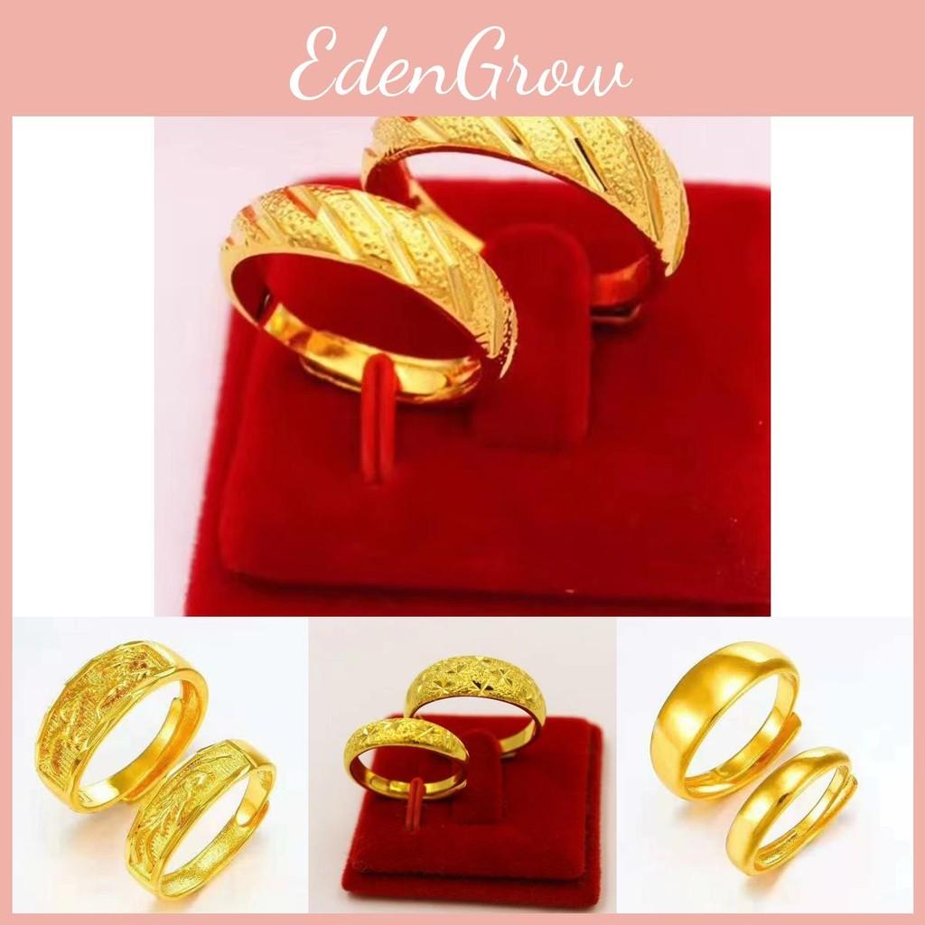 Shower Contemporary Meteor Couples Rings In Luxurious Gold Plated Copper For Trendy Fashion