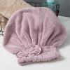 Super Absorbent Coral Fleece Hair Drying Cap Women Long Quick Dry Towel Wrap Bath Hat