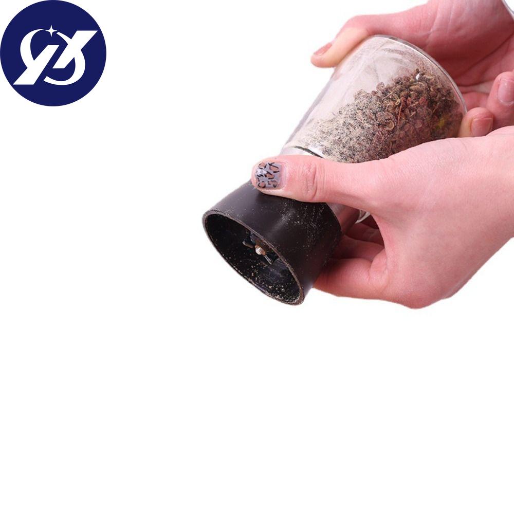 2 Pcs Glass Household Seasoning Bottles 5.32 Inches Pepper Grinding Seasoning Bottle  Kitchen