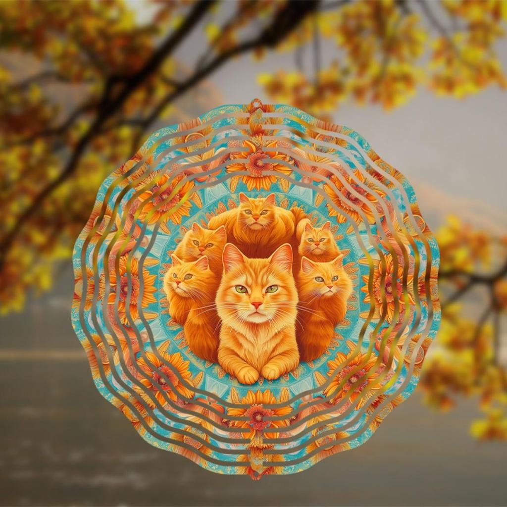 10 Inch Hanging Wind Chime with Dynamic Rotating Design 360 Degree Hook for Spring Summer Garden Decoration Enhancing Space Vitality