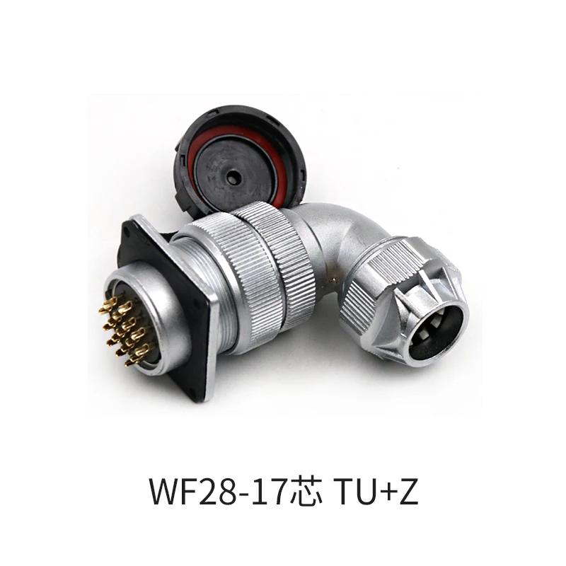 WEIPU WF28 TU+Z M28 90 Degree Male Plug Female Socket Bulkhead Connector Waterproof Adapter 2 3 4 7 8 9 10 12 16 17 20 24 26 Pin