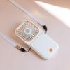 Foldable Neck Hanging Mini USB Fan: Portable Handheld and Desktop Stand Fan.
