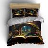 Fantasy Book Decor Set - Home Soft Skin-Friendly Bedding Set Includes 1 Duvet Cover And 2 Pillowcase, Gift