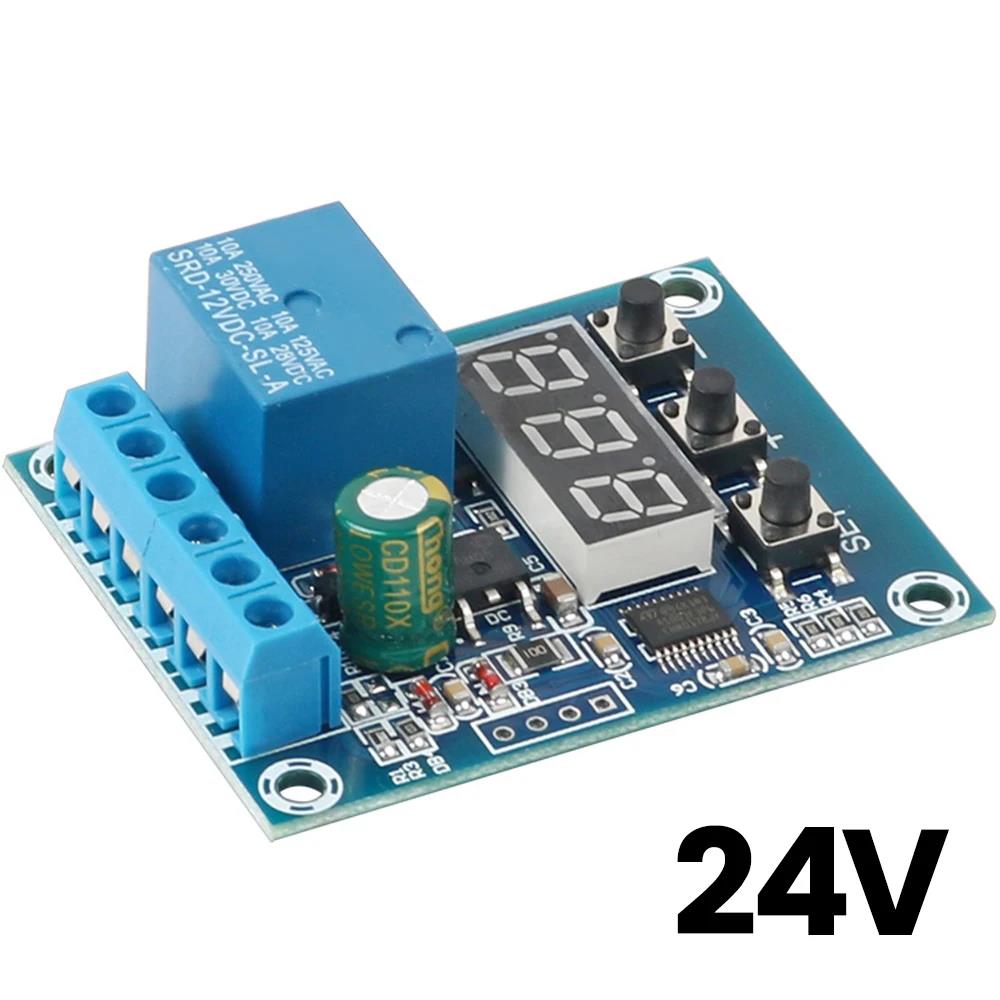 DC 9V 12V 24V Digital Voltage Control Relay Module Relay Switch Control Board Module LED Voltmeter Charging Discharge Monitor Relays 5