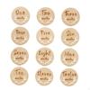 12 En Monthly Newborn Photoshoot Props Discs for Baby Growth Birth Announcement Card Keepsakes