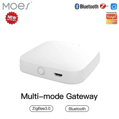 MOES Multi-Mode Smart Gateway ZigBee WiFi Bluetooth Mesh Hub – Kompatibel mit der Tuya Smart App – Sprachsteuerung über Alexa und Google Home