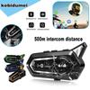 BT31 Motocyklová helma Headset Bluetooth Moto interkom 500m pro 2 jezdce Interphone Vodotěsný IPX6 s 1000mAh baterií
