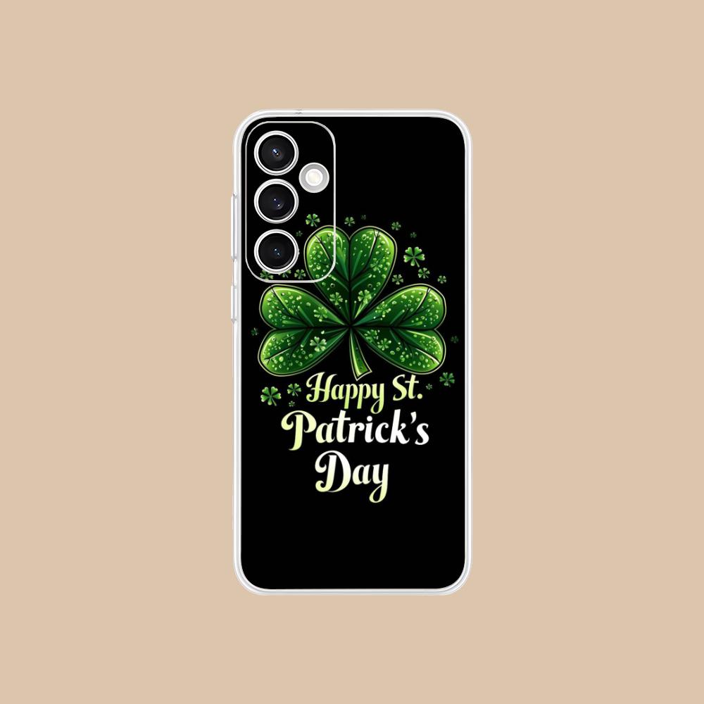 Saint Patrick's Day Mobile Phone Case for Samsung Galaxy S25 S24 S23 S22 S21Plus FE Ultra Clear Colorful Cover Luxury Cover