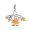 Authentic Copper Colorful Painting Charm Bead Charms Artistic Palette Bead Charms Pendants Compatible With Bracelets Necklaces Do It Yourself Jeweller
