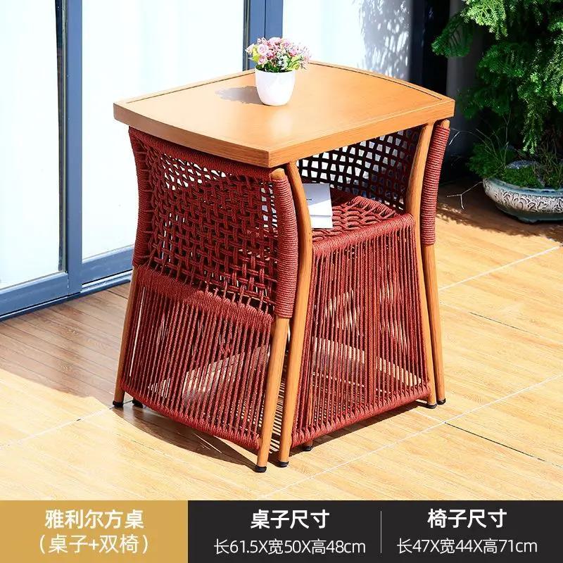 Outdoor,rattan chair,combination,leisure,courtyard,balcony, tables and chairs, modern, open-air, garden, rainproof, coffee table