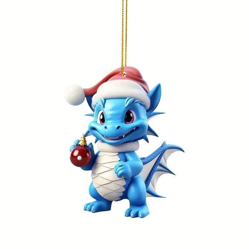 

Acrylic Festive Christmas Dinosaur Baby Hanging Decoration For Eyecatching Decor Car 1