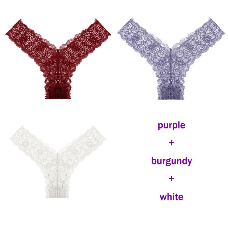 CINOON 3 Teile/los frauen höschen Transparent Low-Taille Unterhose Aushöhlen Tanga Weibliche Nahtlose G-String Sexy Unterwäsche Spitze Dessous panty